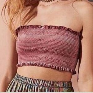 URBAN OUTFITTERS Silence + Noise Women's Smocked MINI Tube Top Velvet Size XS